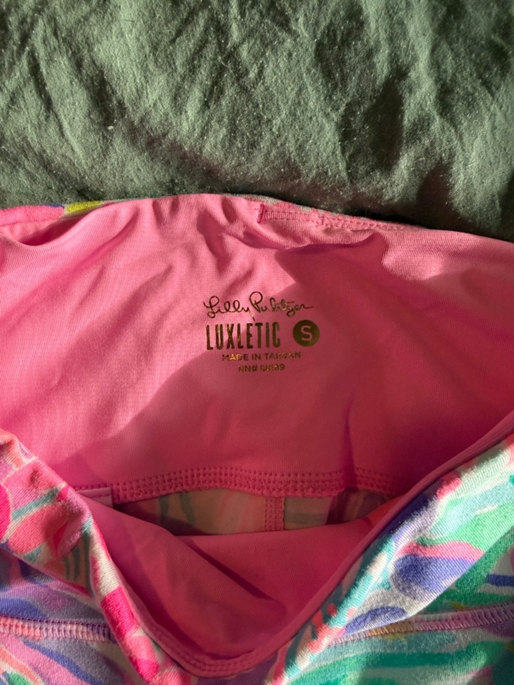 Lilly Pulitzer Pink Tropical Print Leggings - Picture 2 of 2